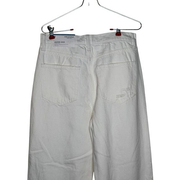 Arizona Jean Co. Women Jeans Skater Slouchy Ripped Hi-Rise Wide Leg Sz.5 NWT - Picture 9 of 11